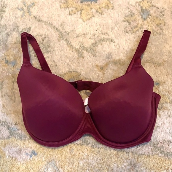 Pink by Victoria’s Secret,34DD,Rich Wine,Wear Everywhere Bra, Lightly Lined,34DD - Picture 1 of 6